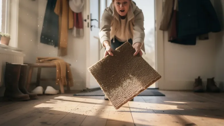 Ik was mijn voetmat niet meer in de winter, deze eenvoudige truc werkt veel beter