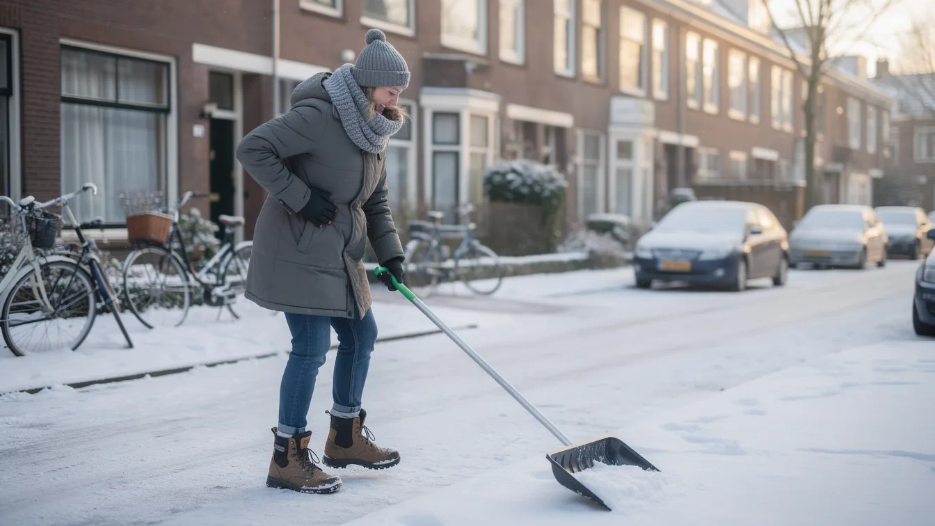 Waarom de verkeerde sneeuwschep je rug kapot maakt