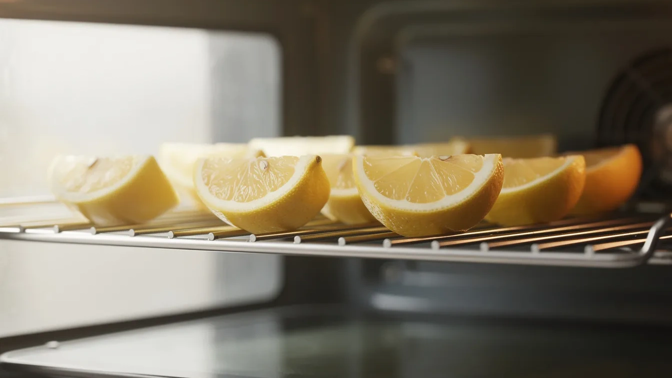 Bespaar op ovenreiniger: De truc met schijfjes citroen transformeert je oven ’s nachts