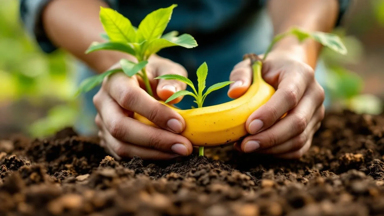 De ‘banaan-methode’: Doe dit met een banaan voordat je een nieuwe plant in de grond zet