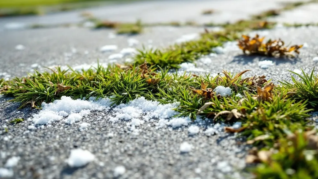 De reden dat je nooit zout op je oprit moet strooien tegen onkruid