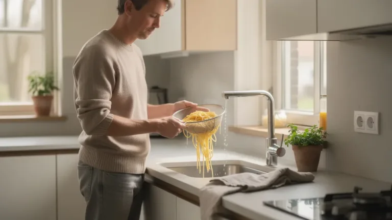 De simpele regel voor het afspoelen van pasta die elke chef kent