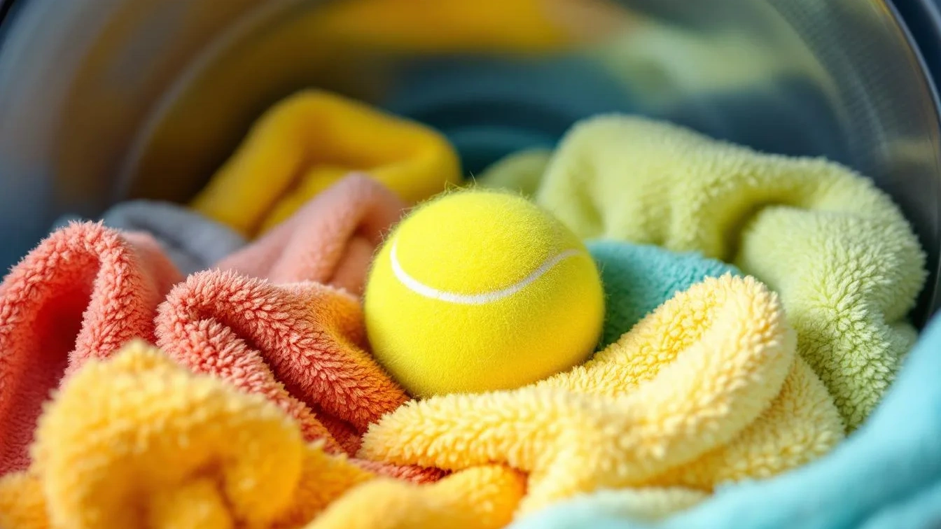 De ’tennisbal-truc’: Waarom je altijd een tennisbal in de droger moet doen bij je handdoeken