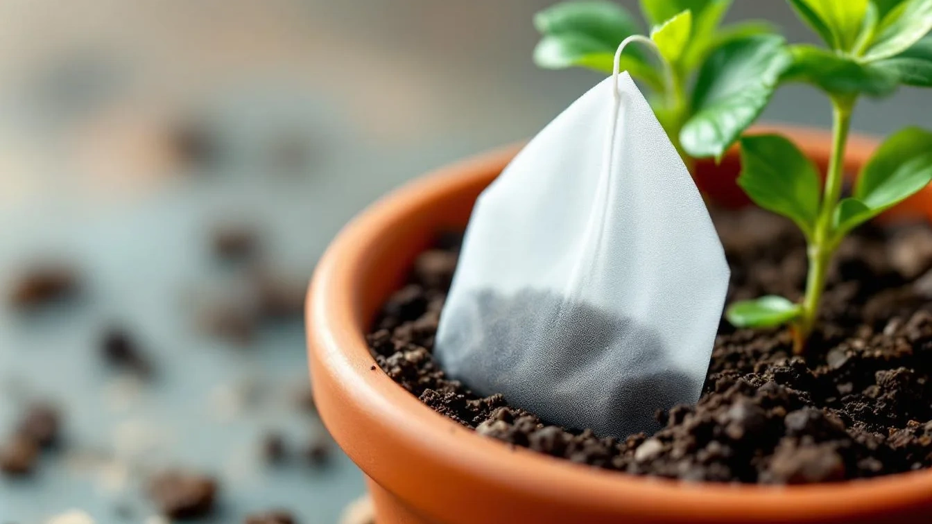 De truc met het theezakje onderin de bloempot