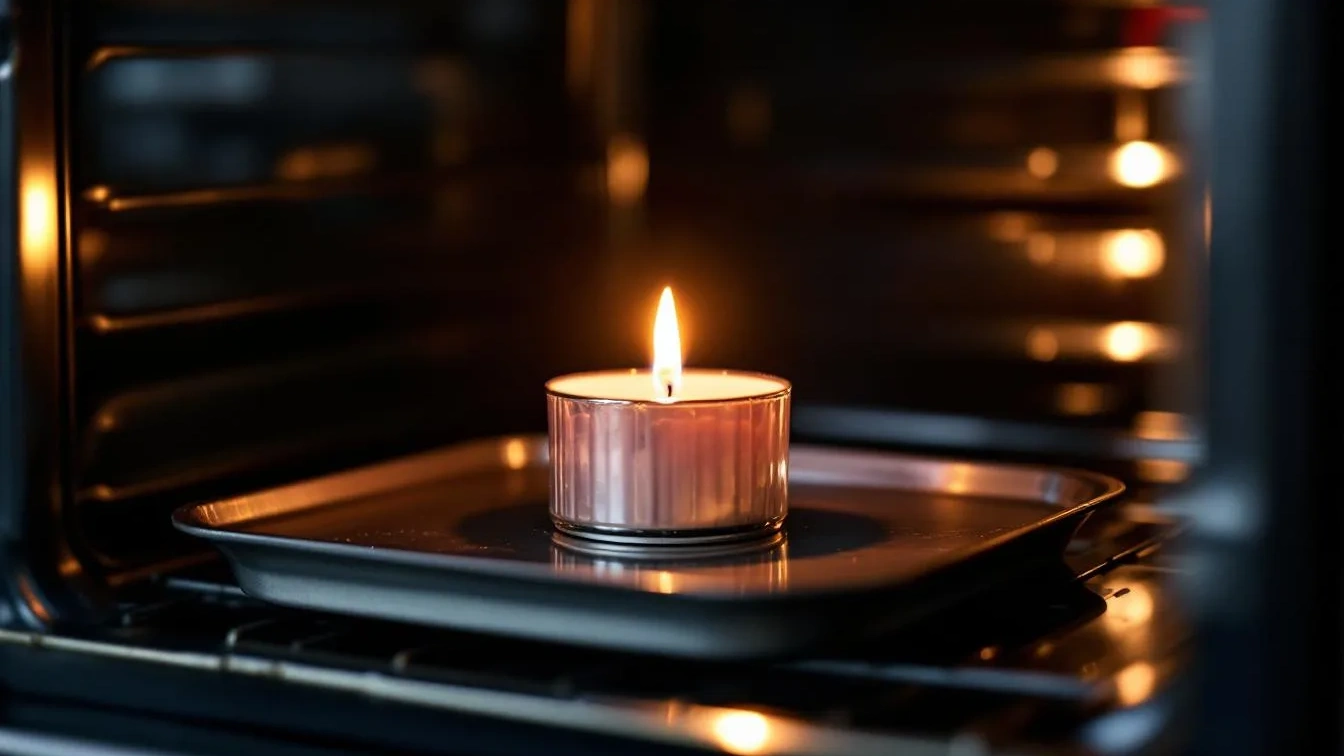 De ‘kaars-truc’: Waarom slimme huishoudens nu een waxinelichtje in de oven zetten