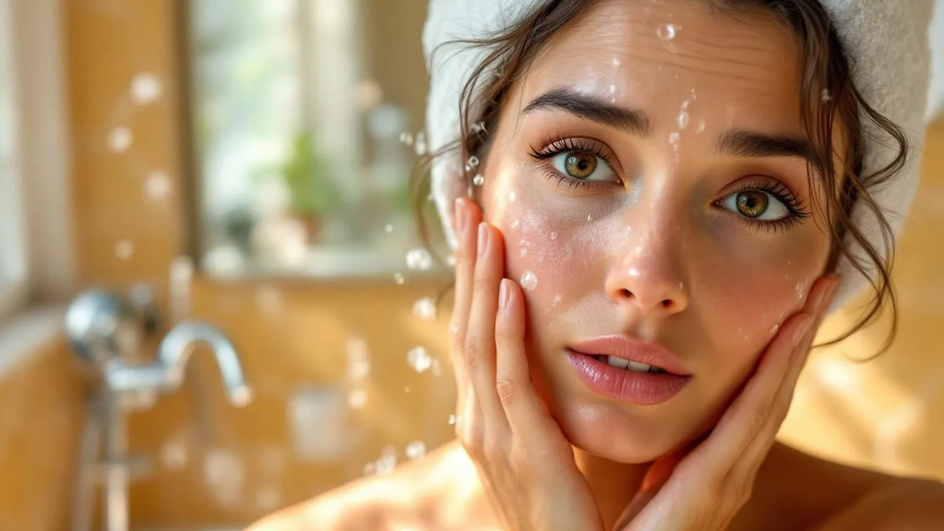 Dermatologen onthullen waarom je gezicht wassen onder de douche vroegtijdige rimpels veroorzaakt