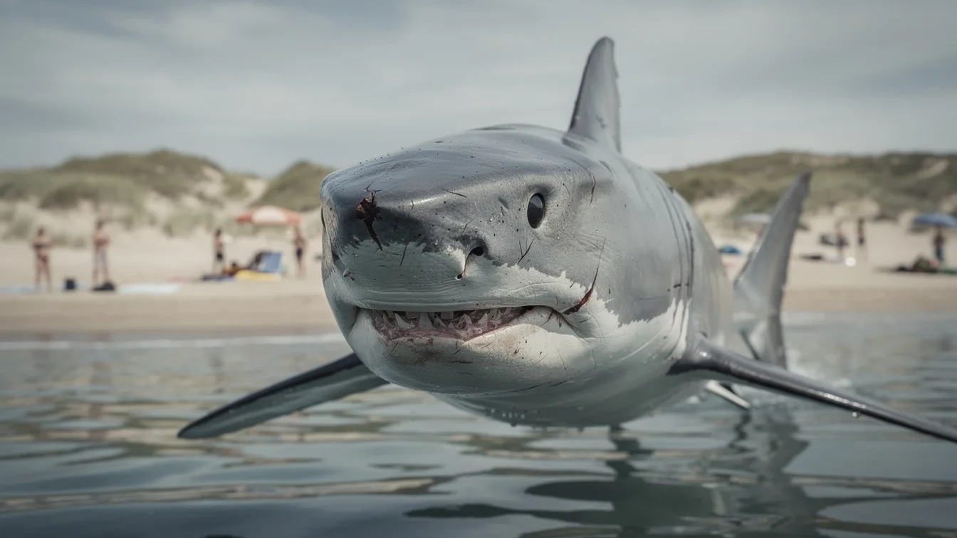 Deze reusachtige witte haai zwom naar ons strand, wetenschappers slaan alarm