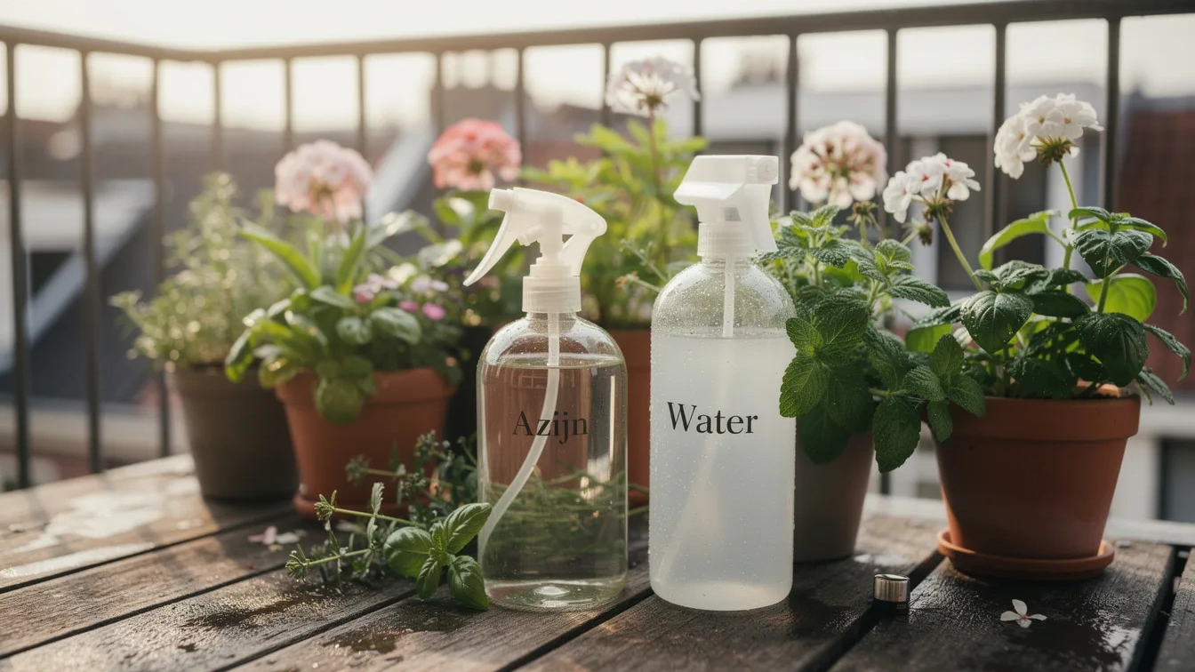 No expensive sprays: Vinegar and water bottles keep pests off your balcony
