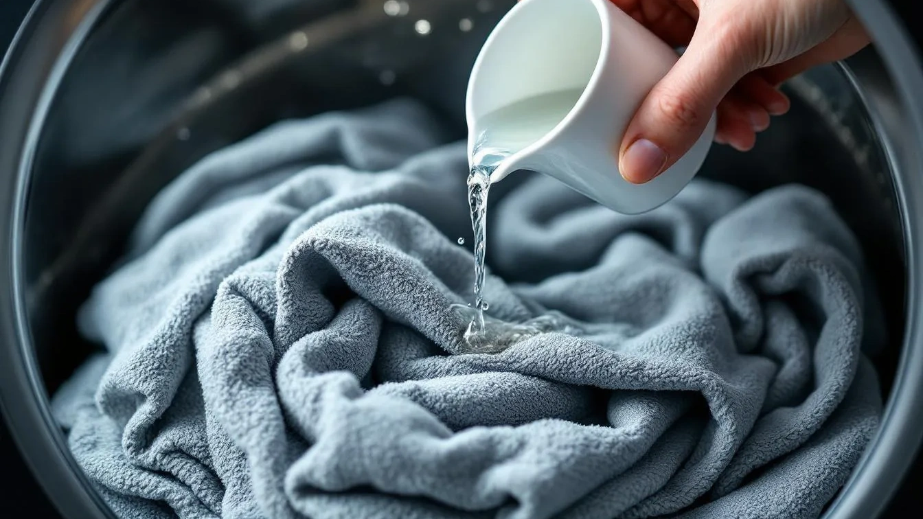 Giet een kopje azijn in de wasmachine en zie wat er gebeurt met je grijze handdoeken