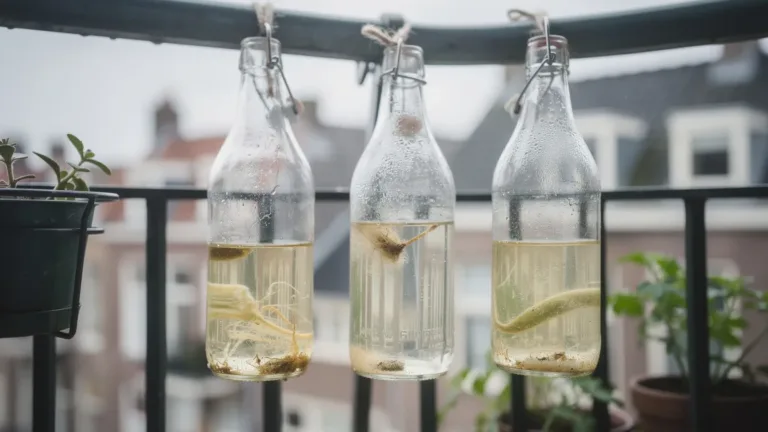 Ik hing flessen water en azijn aan mijn balkon voor 2 weken: Dit is het resultaat