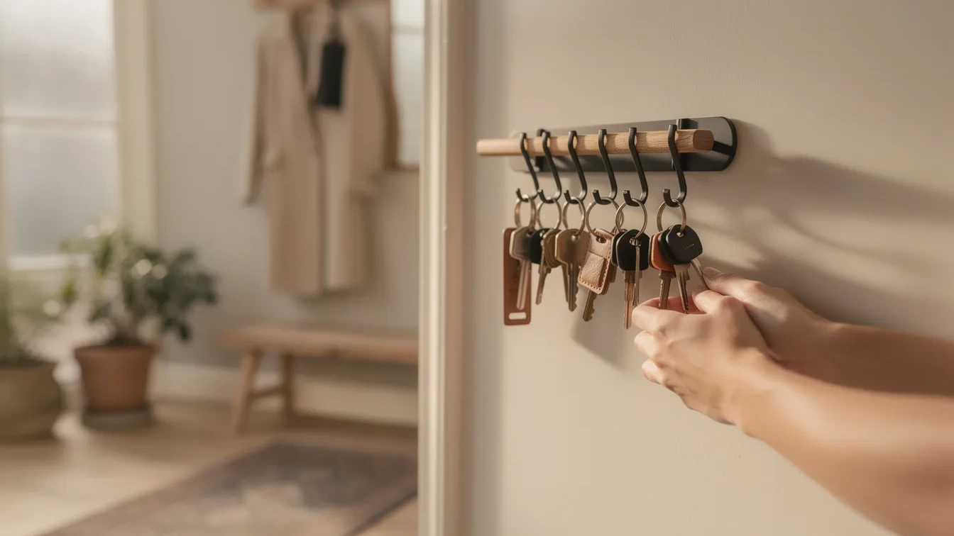 Ik verloor een hele dag met zoeken naar sleutels, nu bewaar ik ze altijd op dezelfde plek