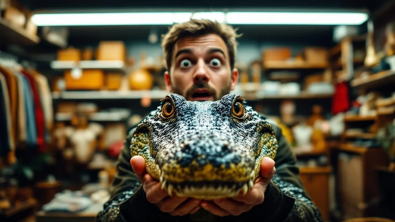 Kringloop-mysterie in Limburg: Waarom een ontslagen medewerker een krokodil meenam