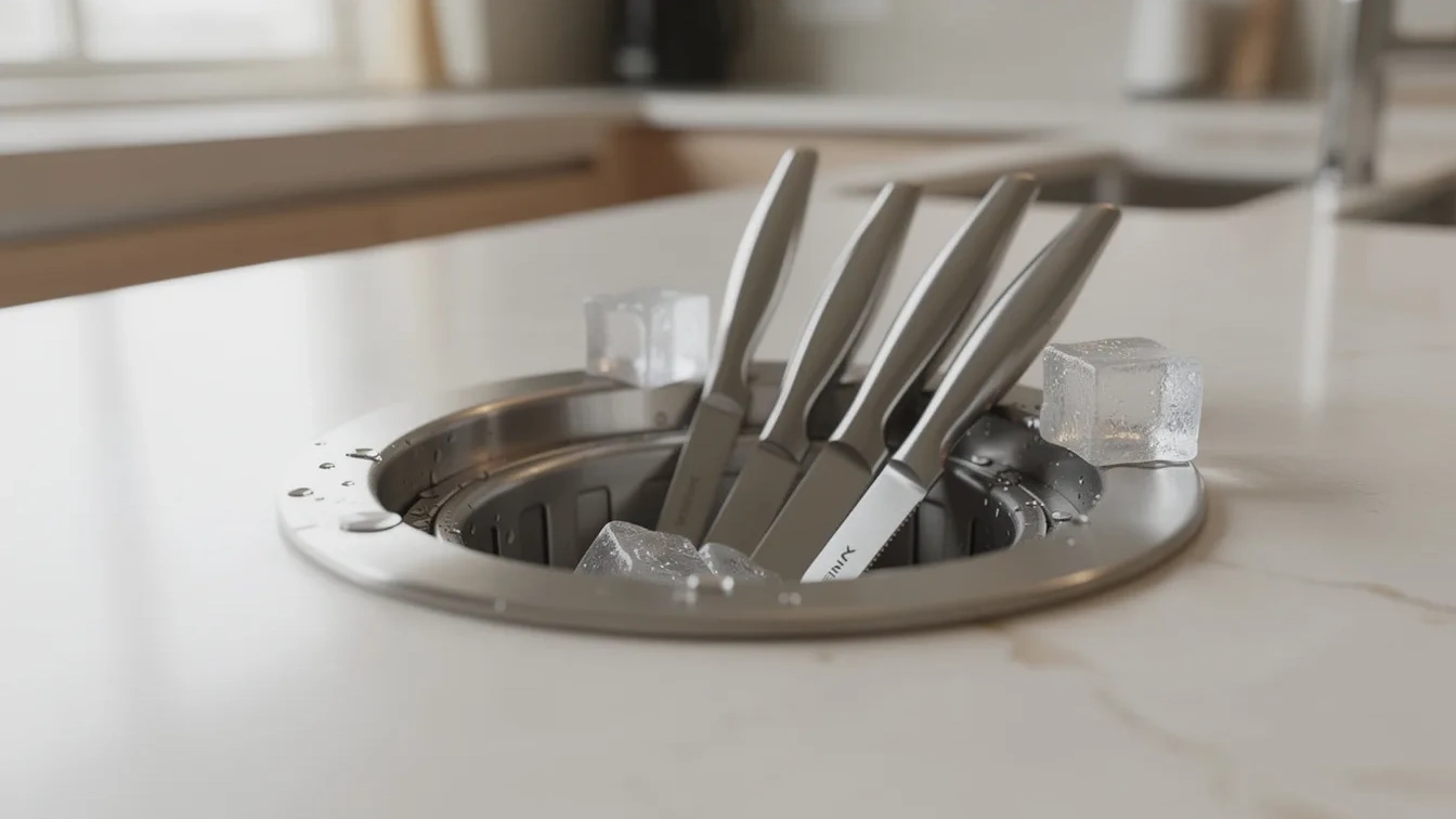 Scherpere messen in je afvalverwerker? Deze ijsblokjes-truc bespaart je een reparatie