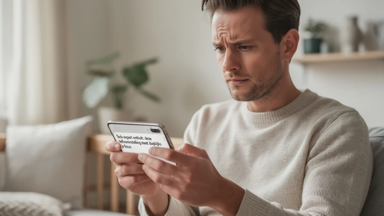 Tech-expert onthult: Deze telefooninstelling steelt dagelijks je focus