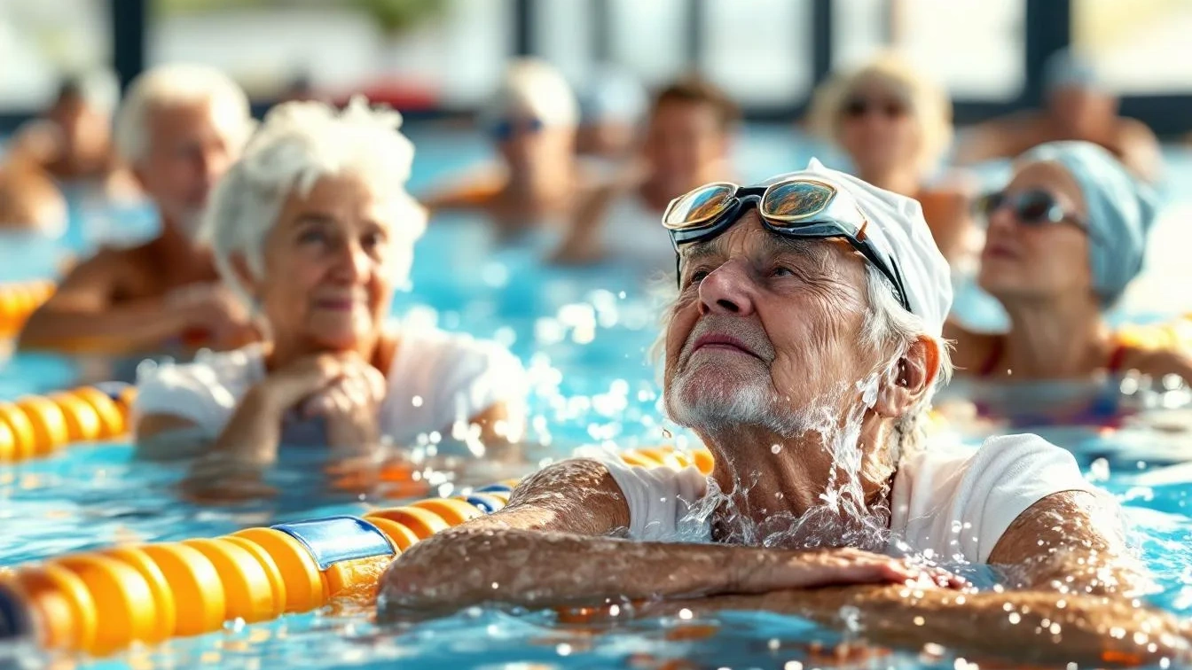 Veel ouderen sporten fanatiek in het water, maar zien geen resultaat
