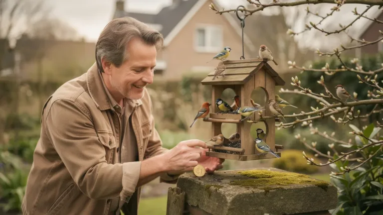 Vogelliefhebbers gebruiken deze truc van €1 om hun voederhuisjes druk te houden