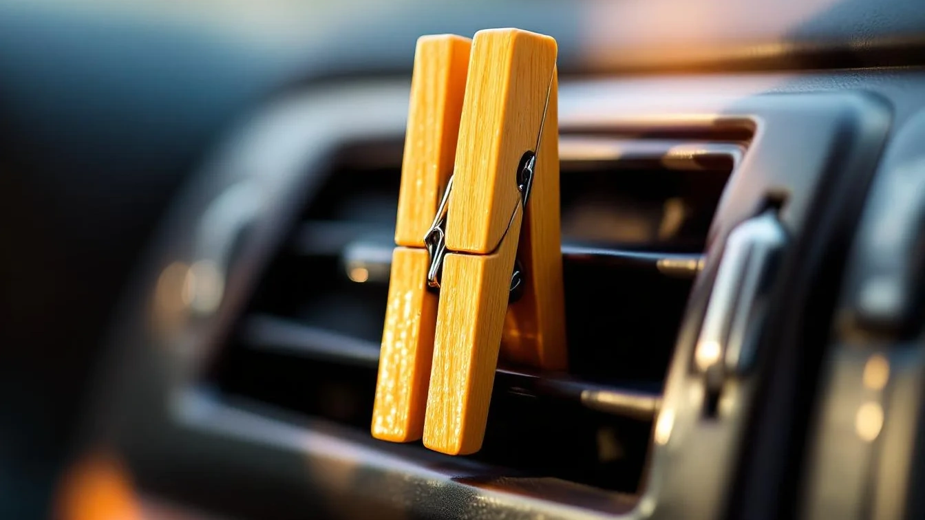 Waarom je altijd een wasknijper op het ventilatierooster in je auto moet zetten