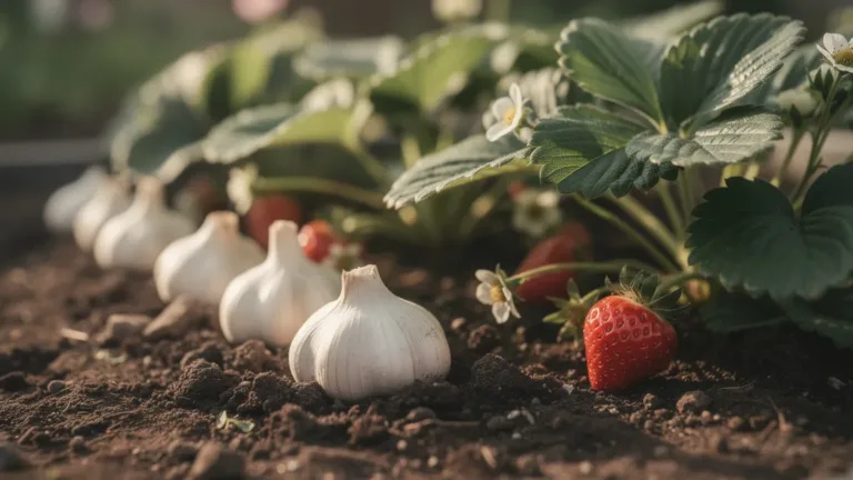 Waarom knoflook naast je aardbeienplanten je oogst volgend jaar kan verdubbelen