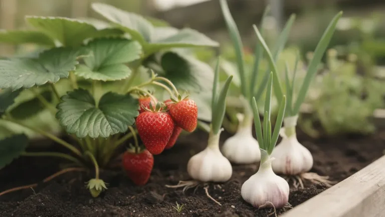 Waarom knoflook naast je aardbeienplanten je oogst volgend jaar kan verdubbelen
